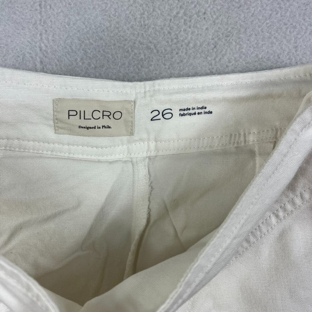 Pilcro Marseille Skort Size 26 White Contrasting Red Stripes Along Hem - Picture 12 of 13
